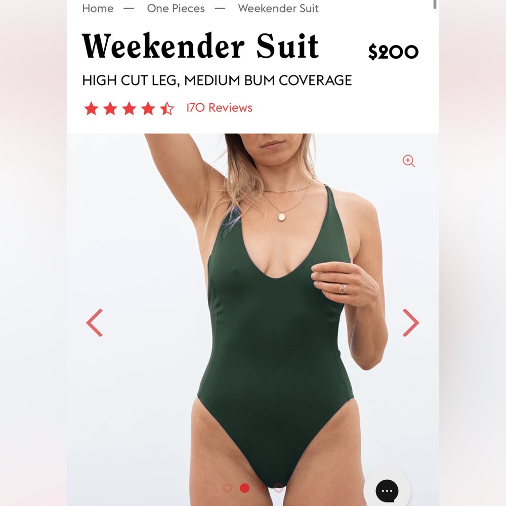 LEFT ON FRIDAY - Weekender One Piece in Palm Green (size m)